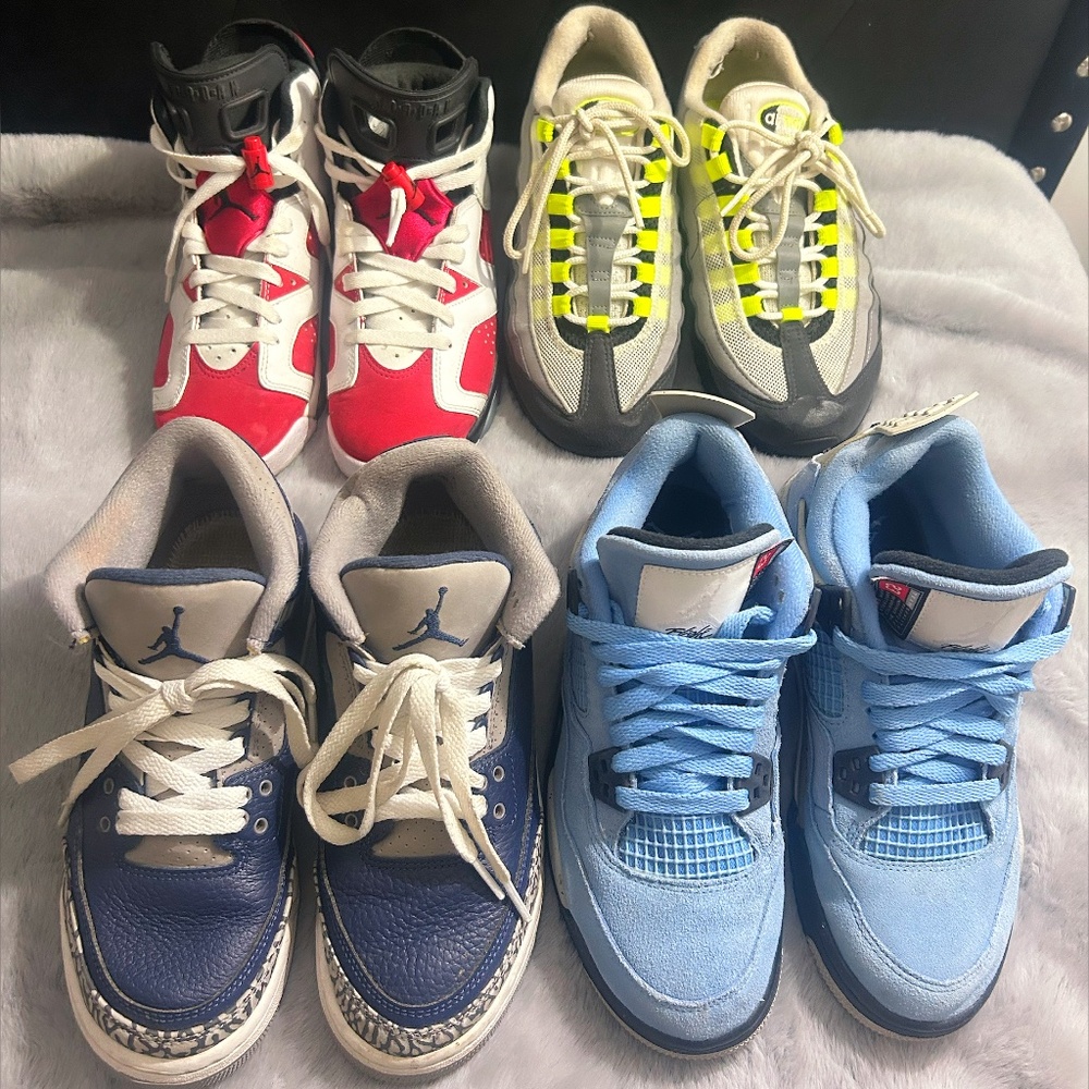 Jordan / Nike Air Max Sneakers Grade School Size 5 / Women Size 7 Bundle.